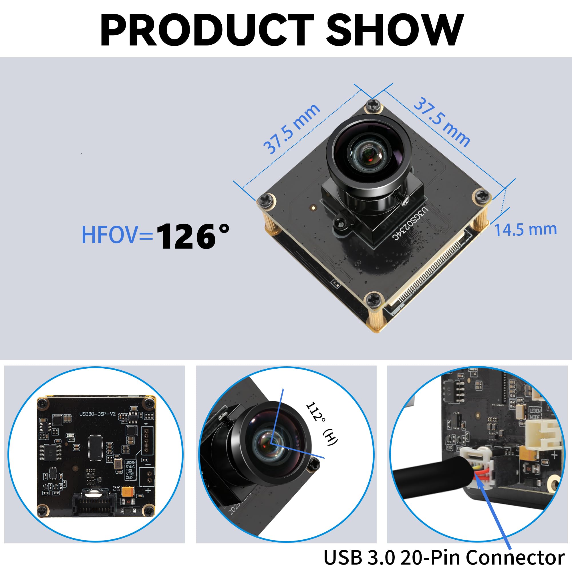Amazon.co.jp: ELP 120fps/200fps グローバルシャッター USB3.0 産業用